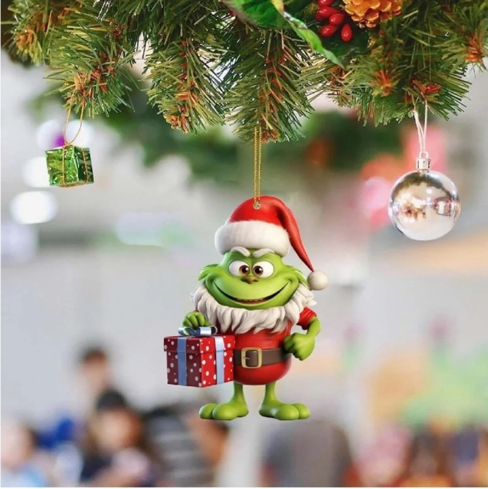 New Cartoon Grinches Christmas Tree Unique Decoration/ Ornaments Set of 8 3D